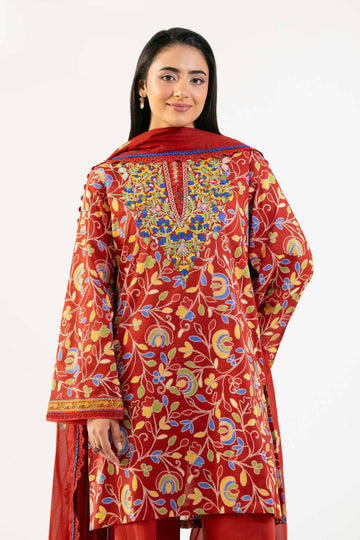 Nishat Linen 3 Piece - Printed Embroidered Suit - 42502131 Online Shopping